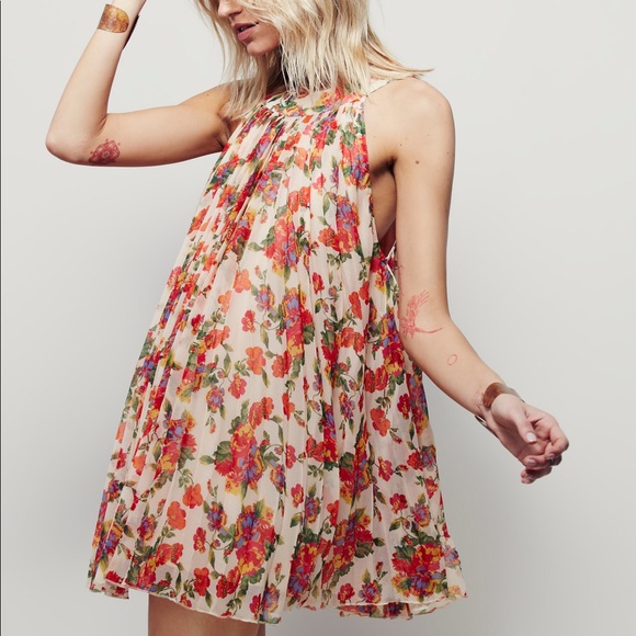 free people floral mini dress
